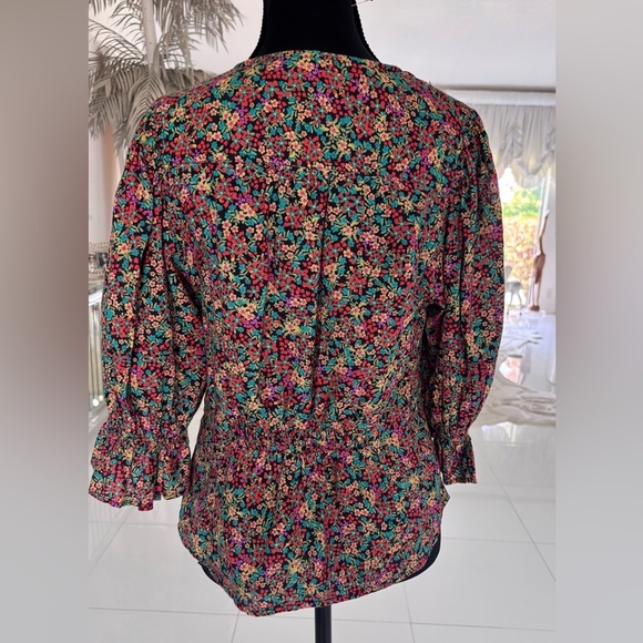 Free People Floral Button-Up Women's Top size M - Picture 6 of 10